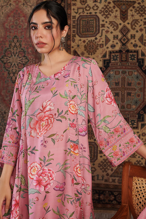 Chintz Old Rose Kurta Set of 3