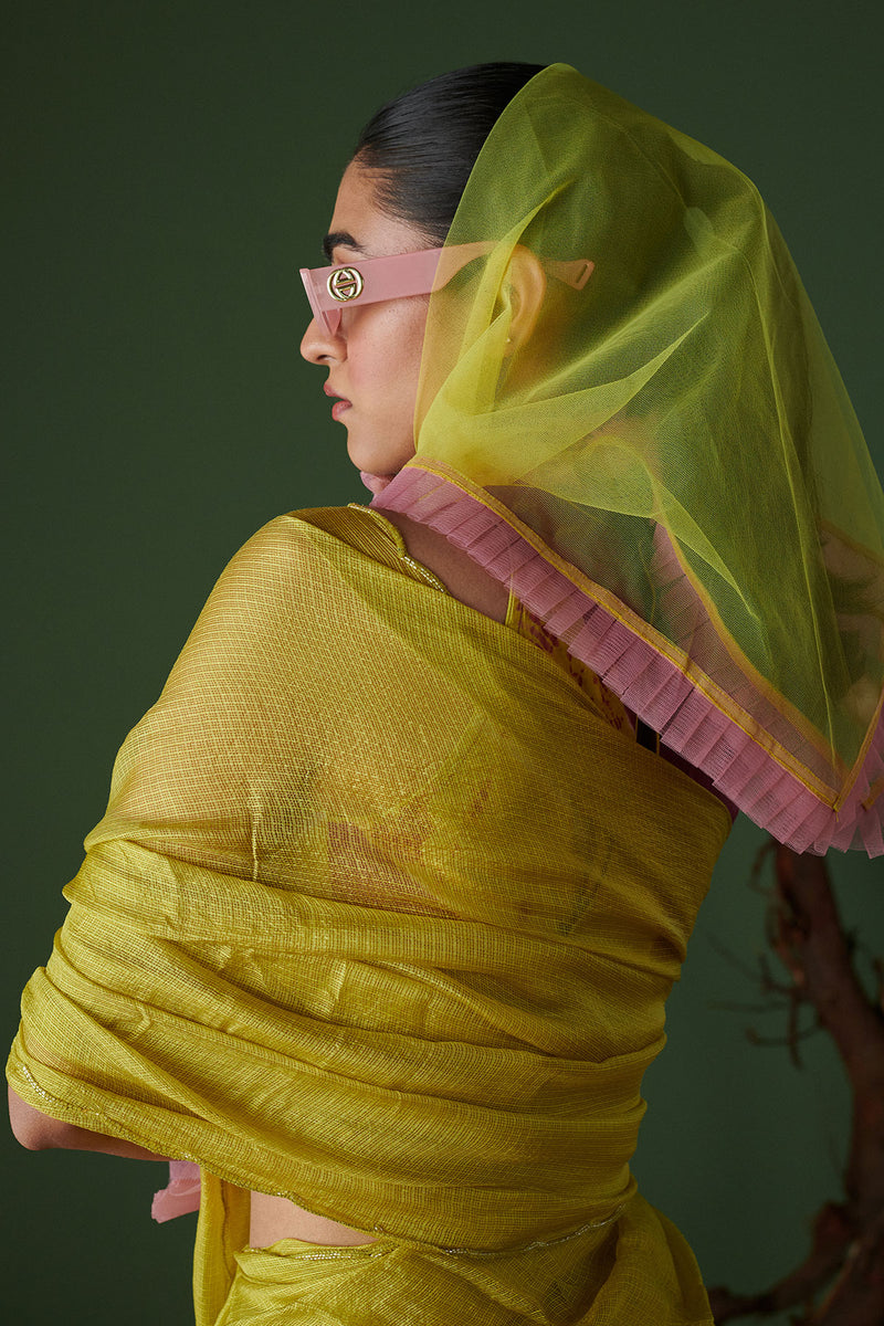 NIMBU SODA POP SAREE WITH BLOUSE