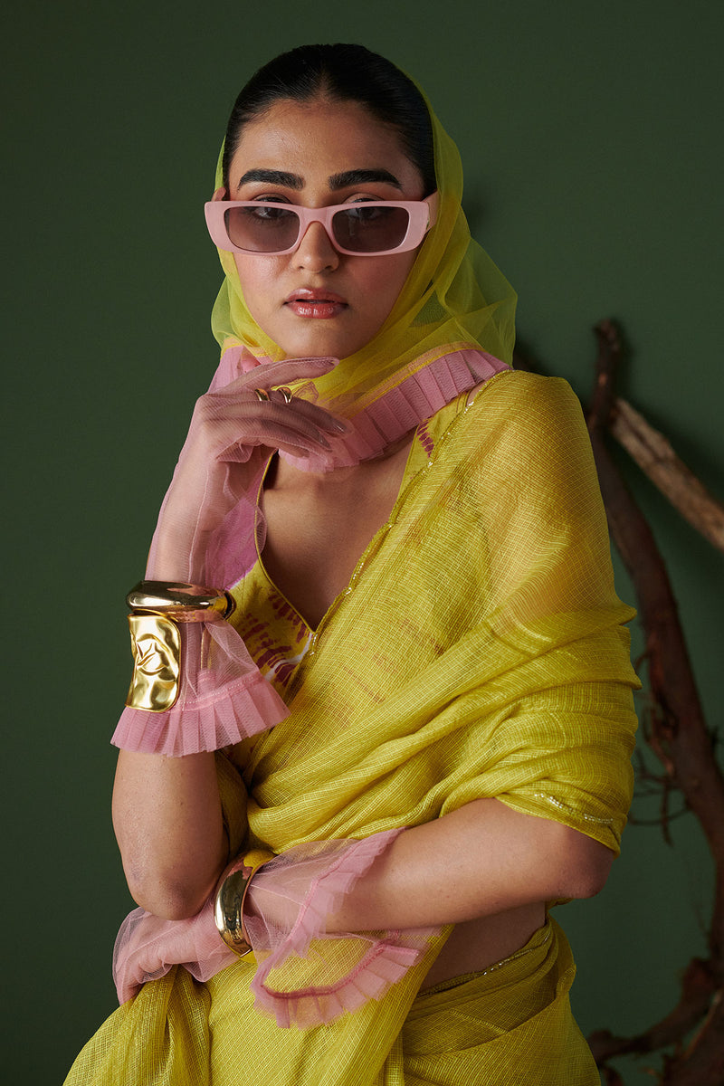 NIMBU SODA POP SAREE WITH BLOUSE