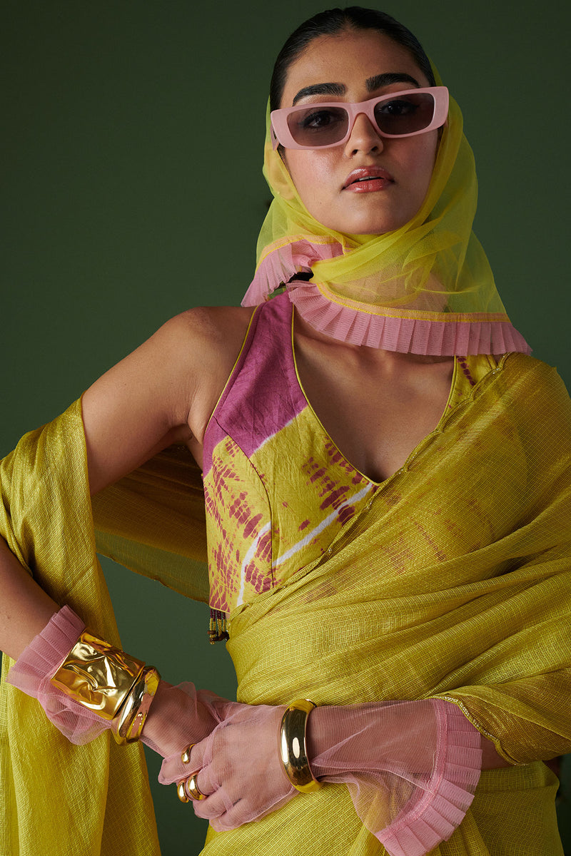 NIMBU SODA POP SAREE WITH BLOUSE
