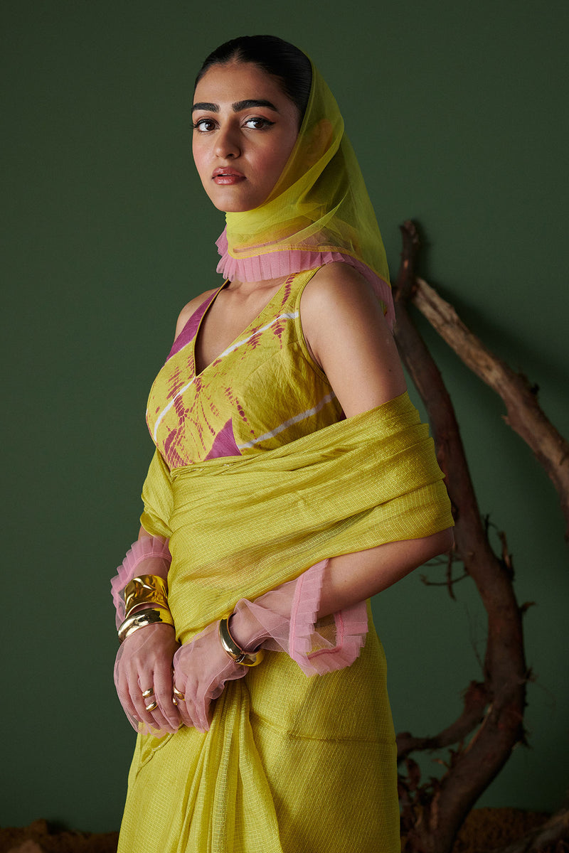 NIMBU SODA POP SAREE WITH BLOUSE