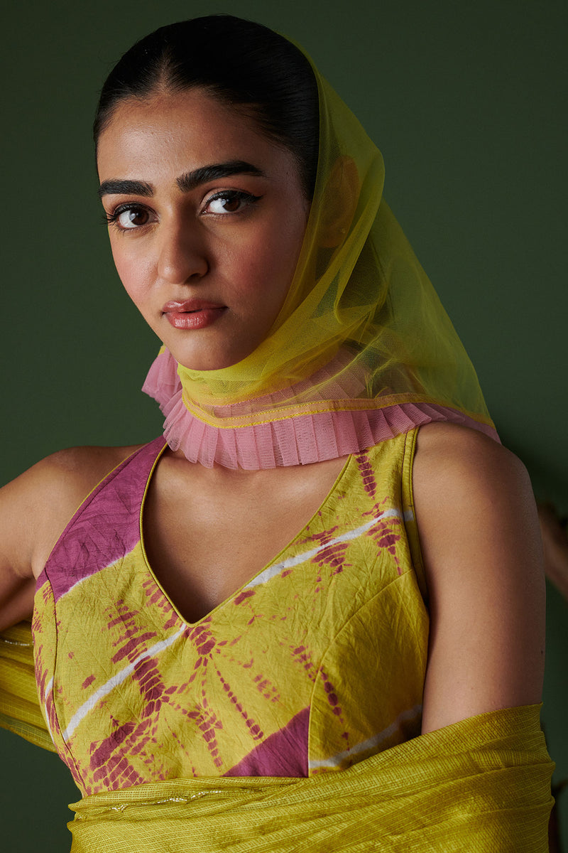 NIMBU SODA POP SAREE WITH BLOUSE