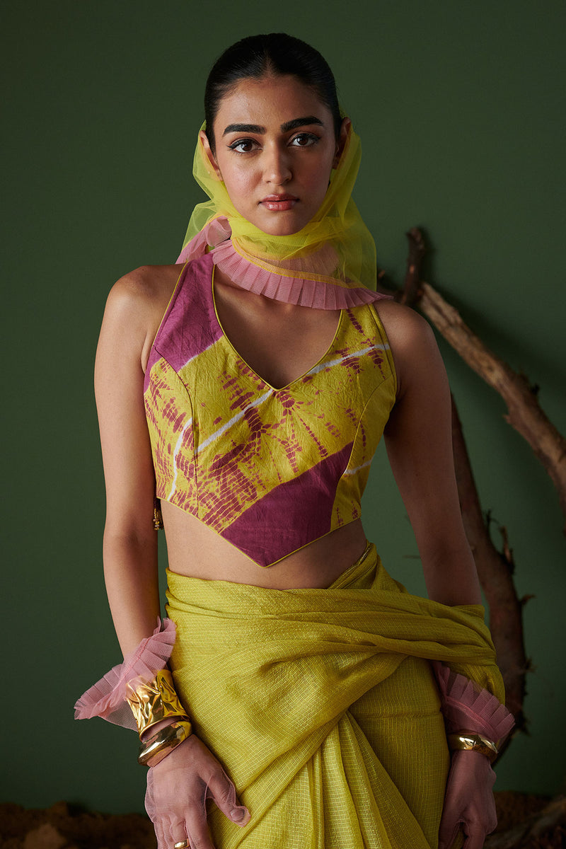 NIMBU SODA POP SAREE WITH BLOUSE