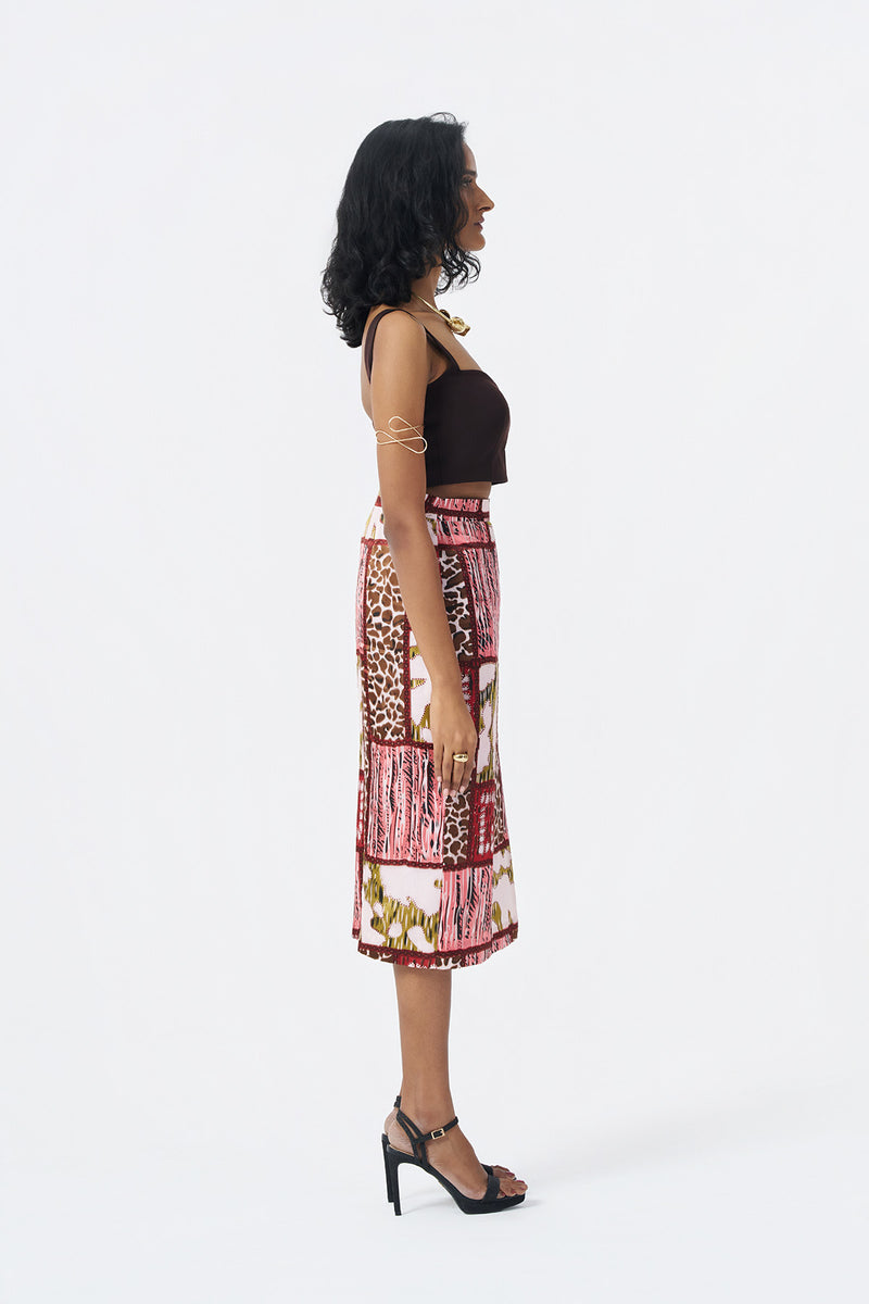 Printed Midi Skirt