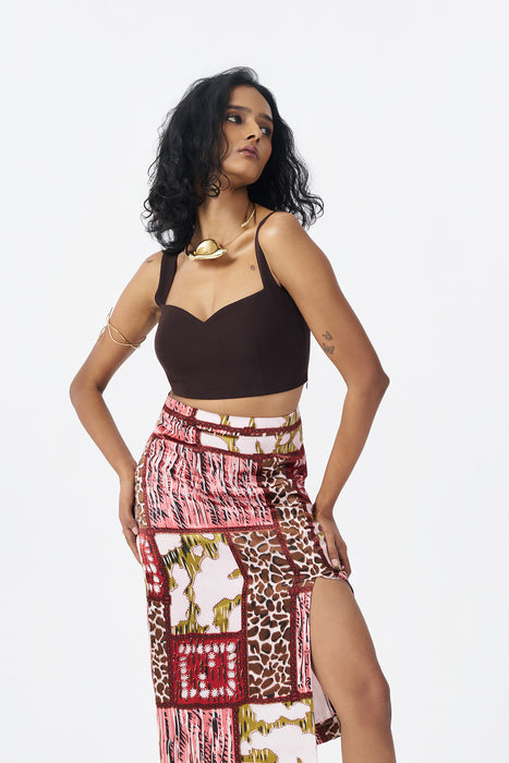 Printed Midi Skirt