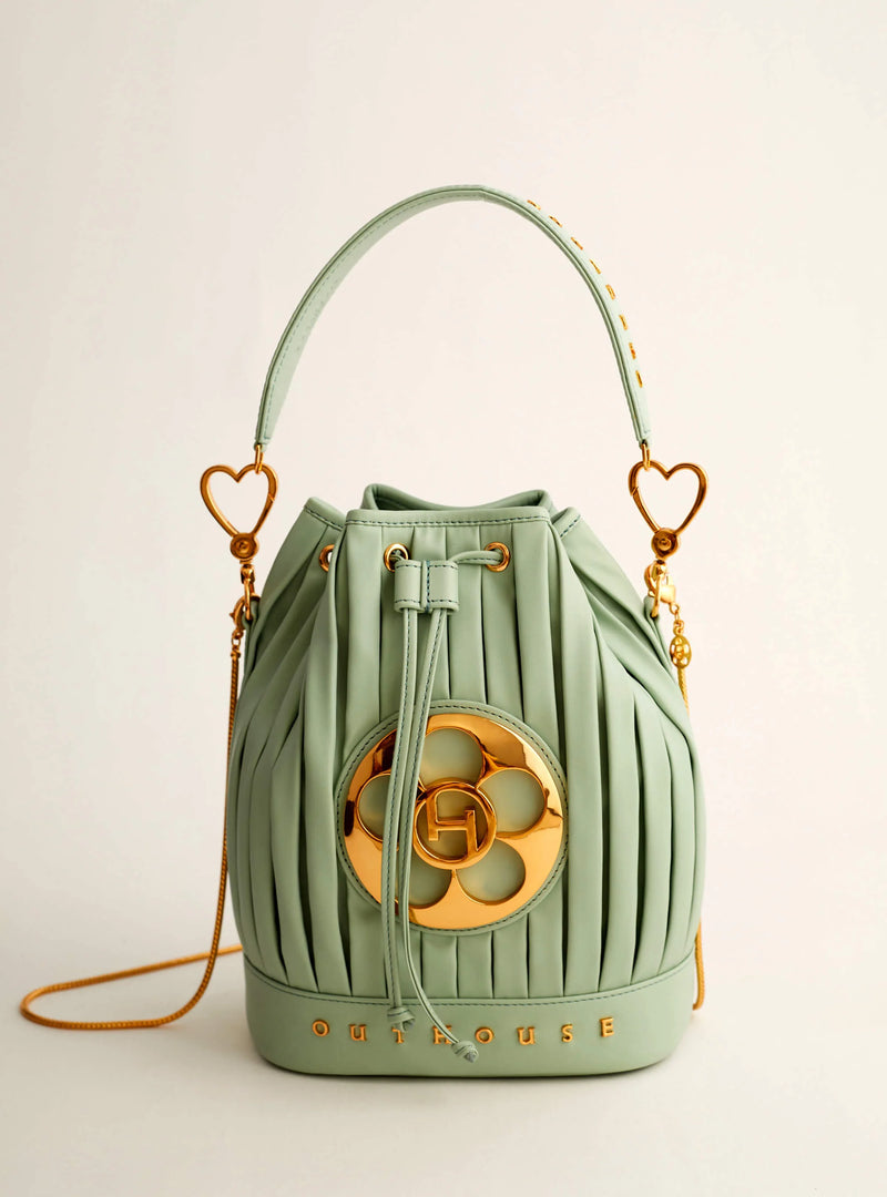 Oh Poppi Bucket Bag in Macaroon Green
