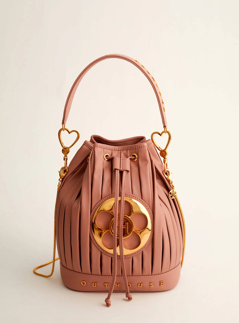 Oh Poppi Bucket Bag in Dusky Pink