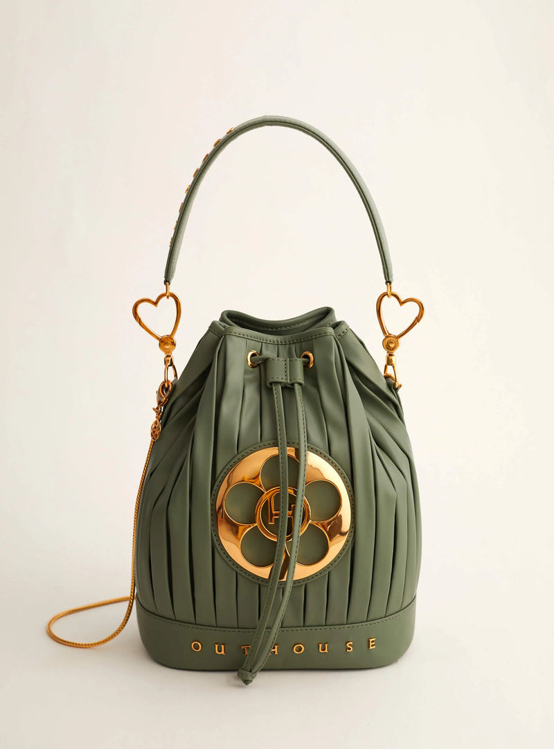 Oh Poppi Bucket Bag in Fern Green