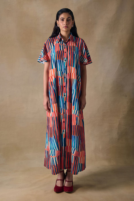 Asilah Stripe Raglan Dress