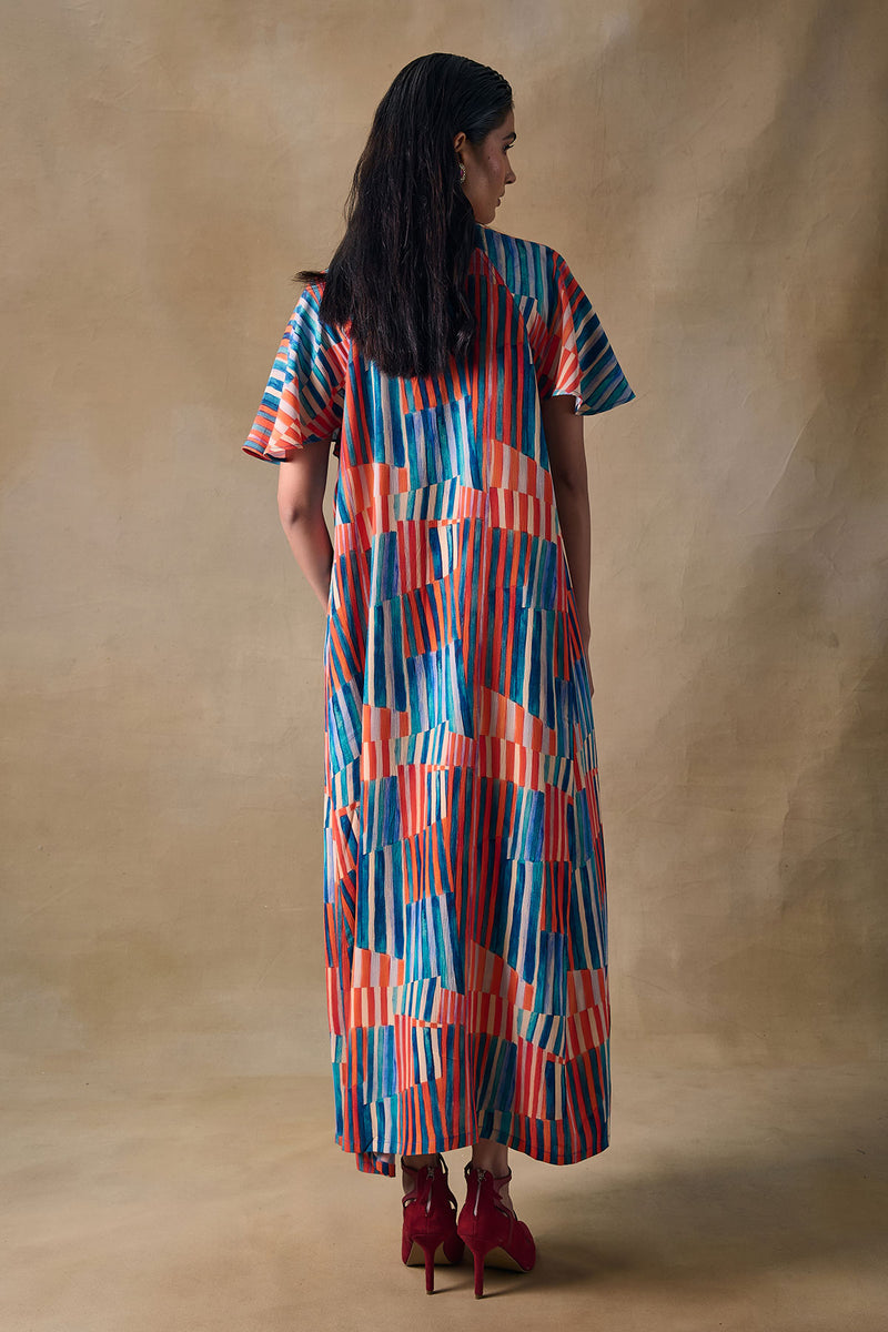 Asilah Stripe Raglan Dress