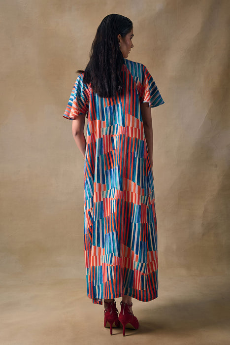 Asilah Stripe Raglan Dress