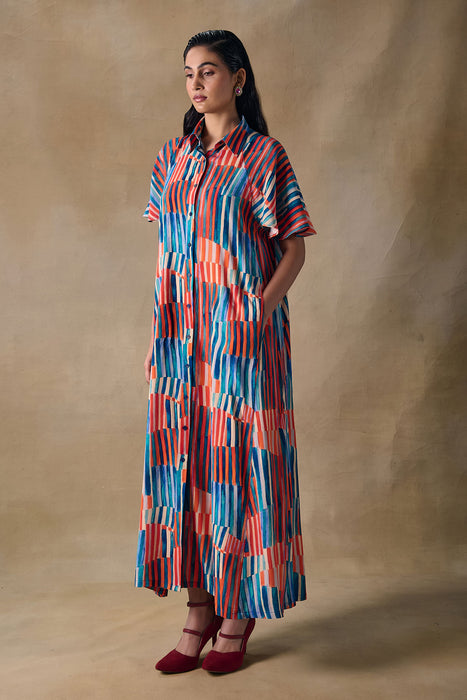 Asilah Stripe Raglan Dress