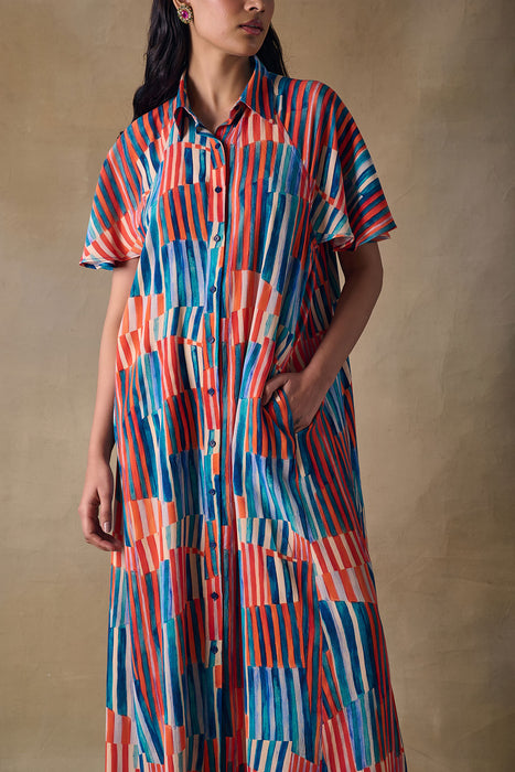 Asilah Stripe Raglan Dress