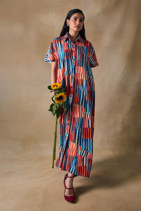 Asilah Stripe Raglan Dress