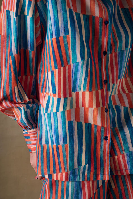 Asilah Stripe Drawstring Shirt