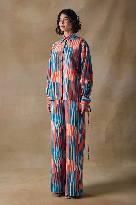 Asilah Stripe Drawstring Shirt