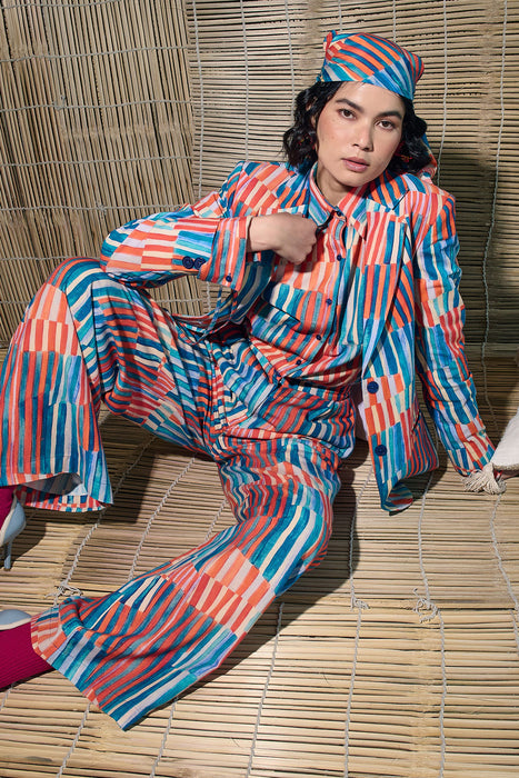 Asilah Stripe Asymmetrical Shirt