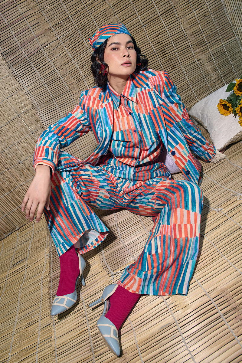 Asilah Stripe Asymmetrical Shirt