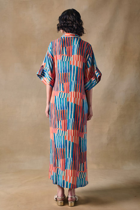 Asilah Stripe Asymmetrical Dress