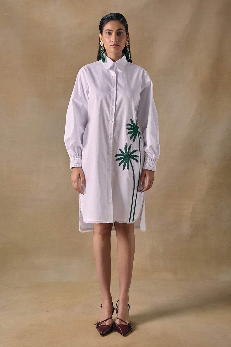 Mirage Palm Shirt Dress