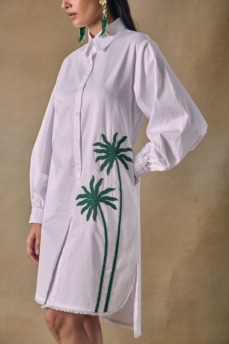 Mirage Palm Shirt Dress