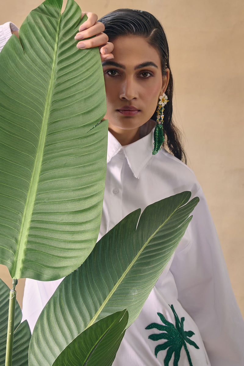 Mirage Palm Shirt Dress