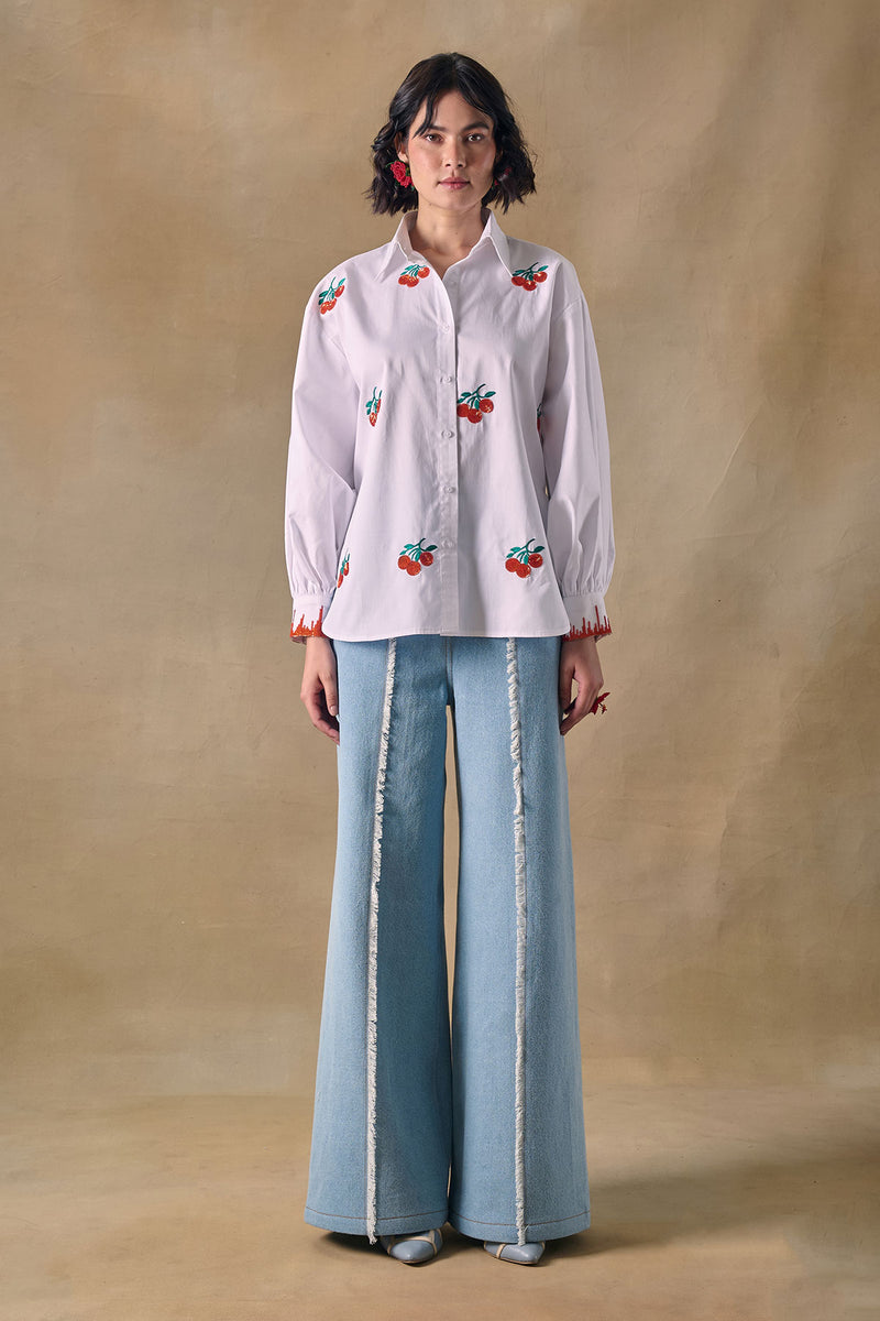 Citrus Blanc Embroidered Shirt