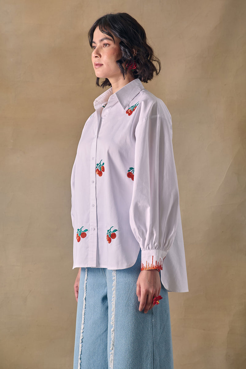 Citrus Blanc Embroidered Shirt