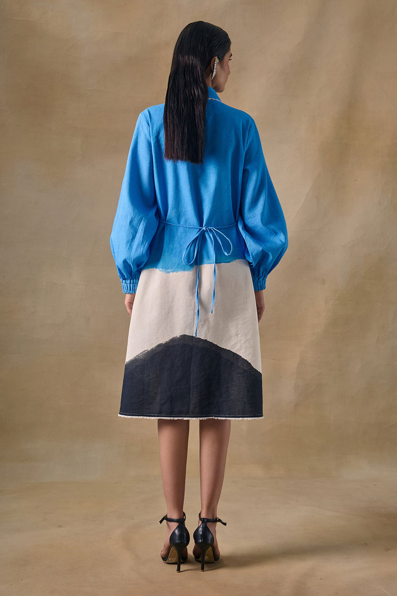 Blue Washed Shirt Dress