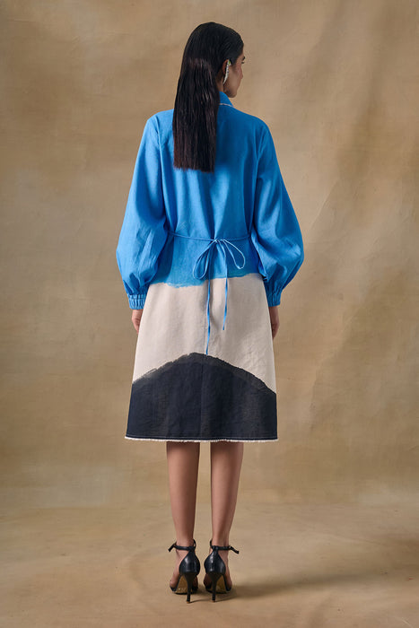 Blue Washed Shirt Dress