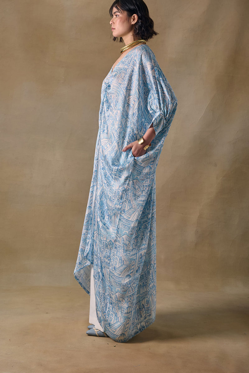 Blue Landscape Kaftan