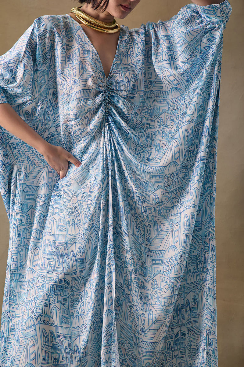 Blue Landscape Kaftan