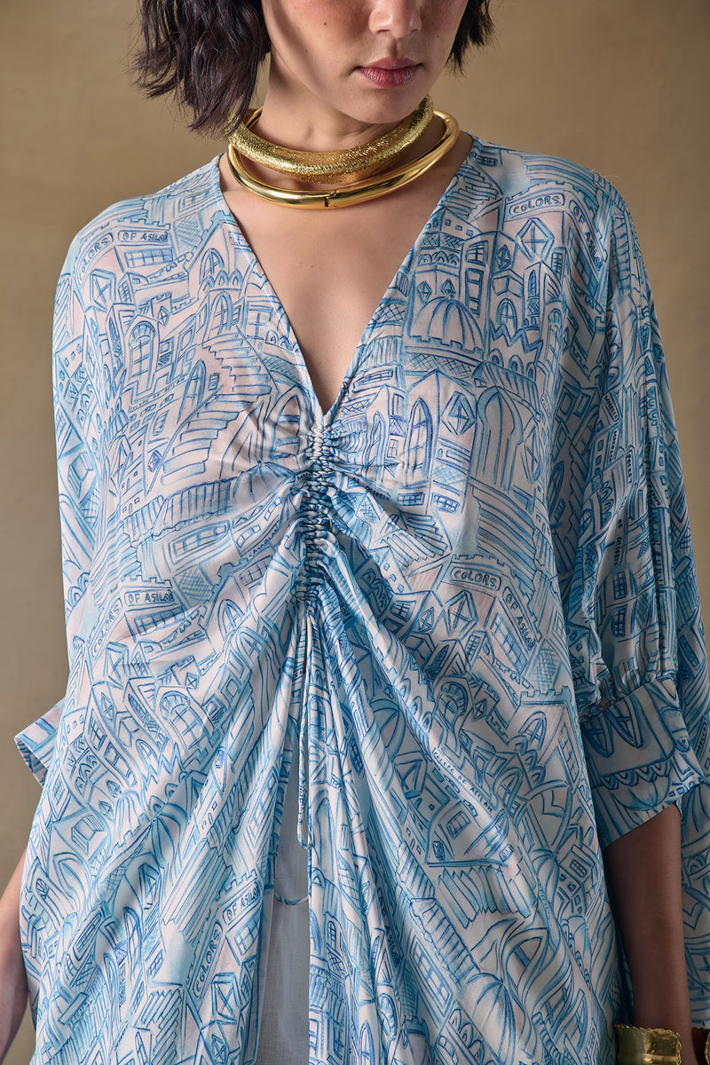 Blue Landscape Kaftan