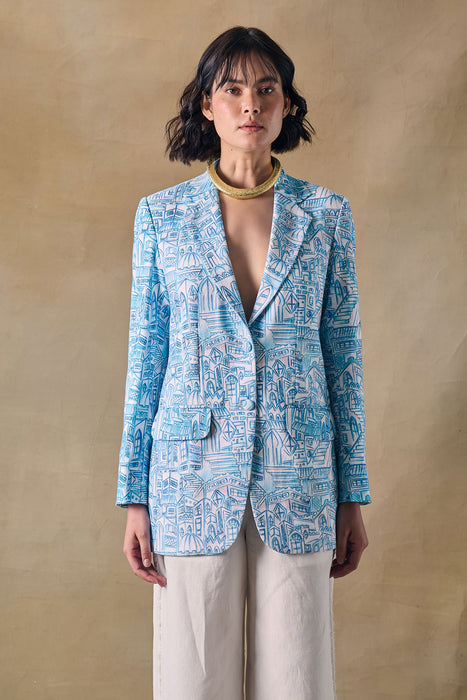 Blue Landscape Blazer