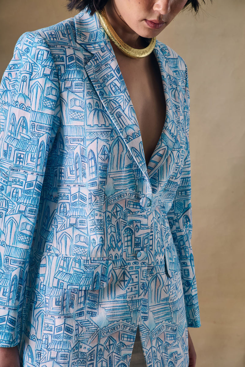Blue Landscape Blazer