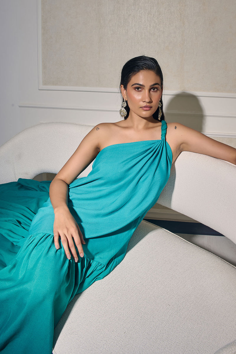 Palm Reverie Ruffle Dress