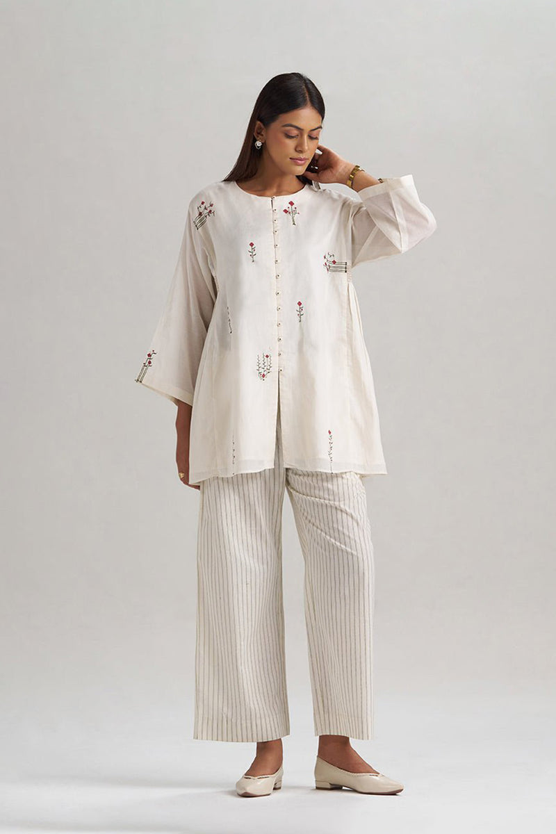 Ivory Mul-Mul Co-ord Set