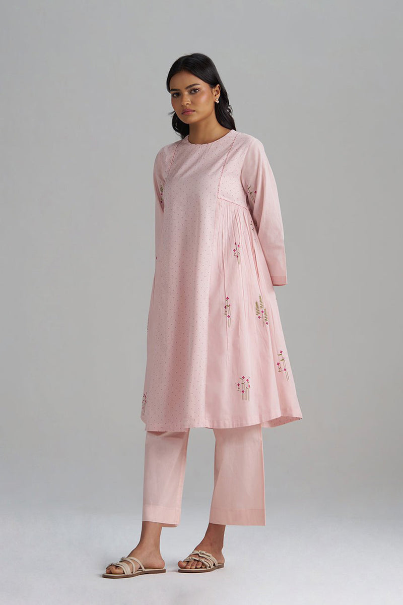 Rose Pink Mul-Mul Co-ord Set