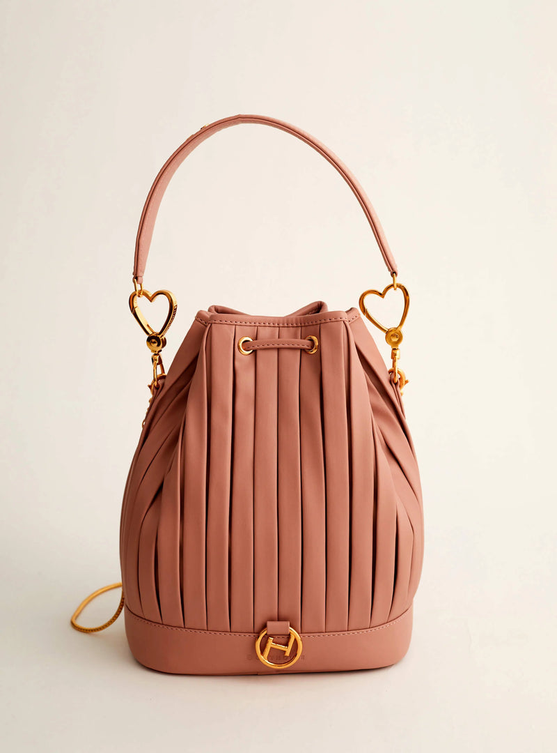 Oh Poppi Bucket Bag in Dusky Pink
