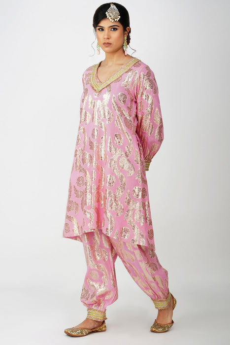 PRINCESS PINK JACQUARD ENSEMBLE SUIT