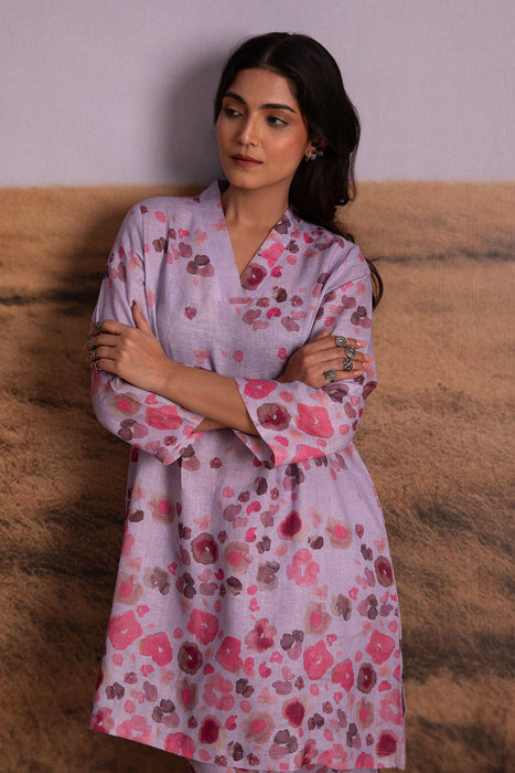 Pure Hemp Floral Co-ord Set-Lavender