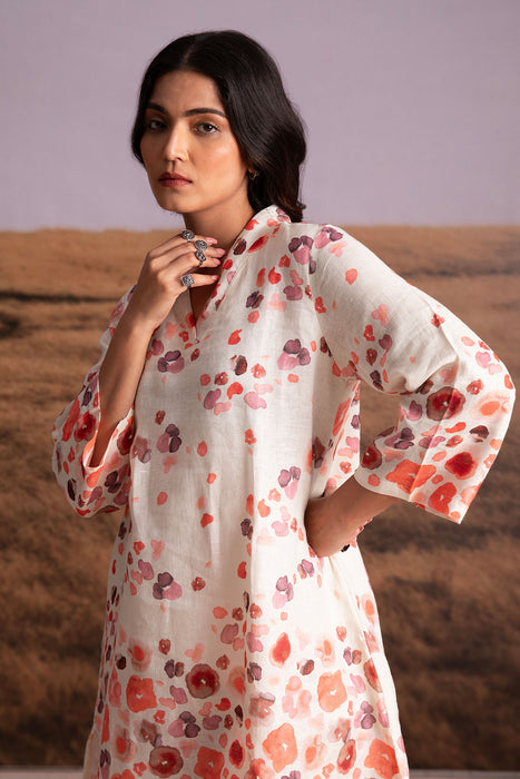 Pure Hemp Floral Co-ord Set-Cream