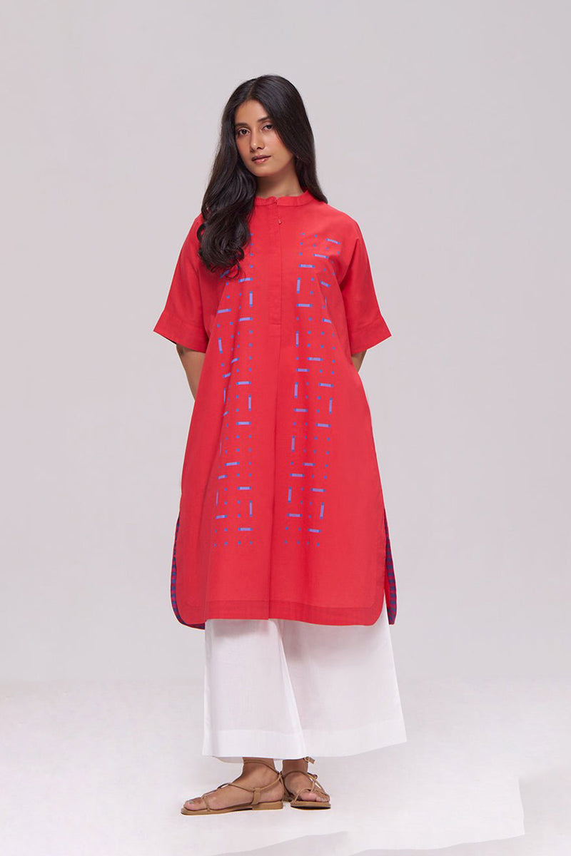 Red Pure Cotton Co-ord Set