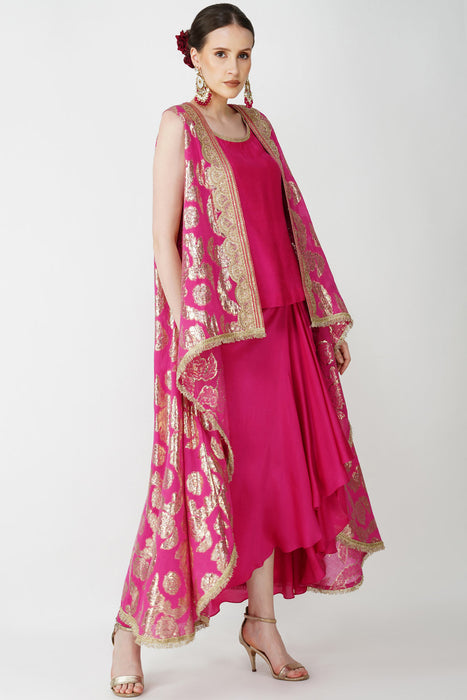 Regal Fuschia Cape Ensemble