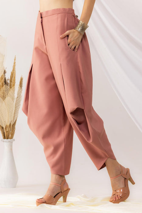 Rose Coral Dhoti pant