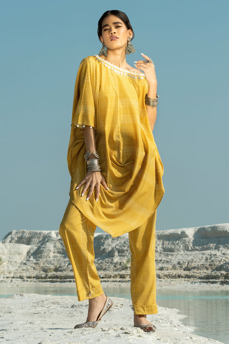 Safar Amber Cowl Kurta Set