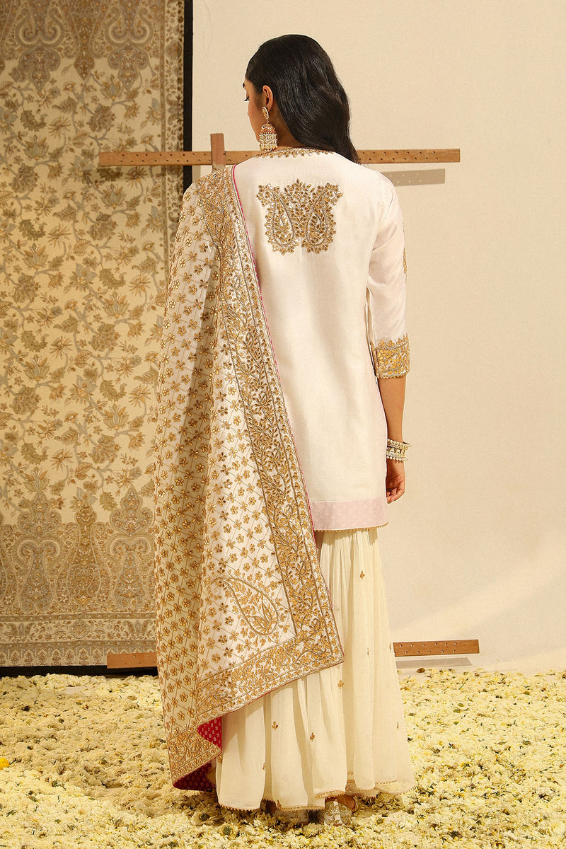 SIRAJ-Short kurta with garara and odhni