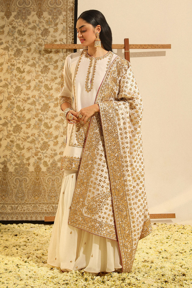SIRAJ-Short kurta with garara and odhni