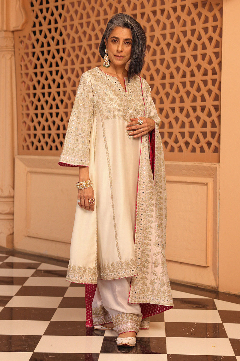 Aiman - Short Knee Length Chauga with Salwar and Odhni