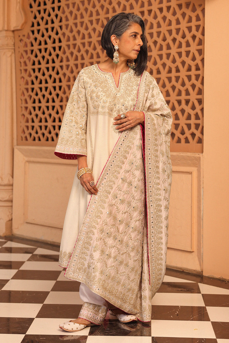 Aiman - Short Knee Length Chauga with Salwar and Odhni